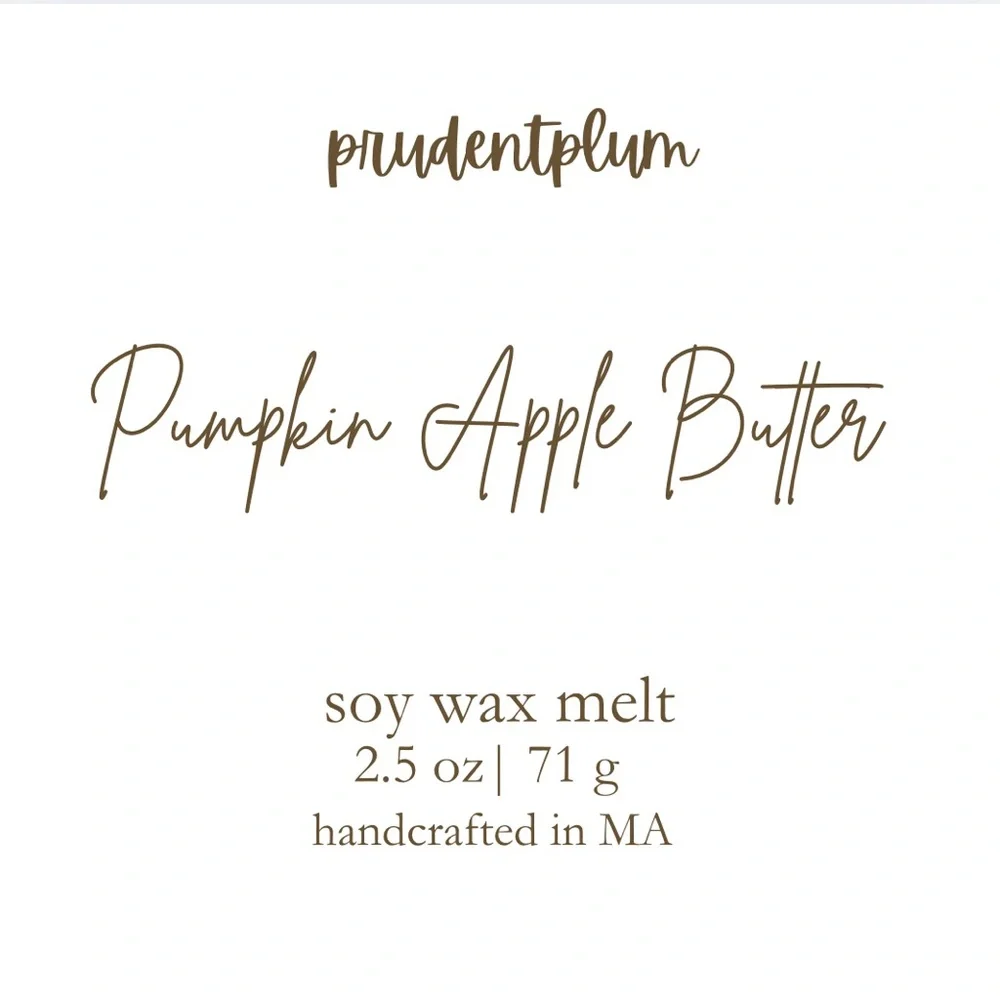 Pumpkin Apple Butter Soy Wax Melt  2.5 oz | Melts For Wax Warmer Clamshell